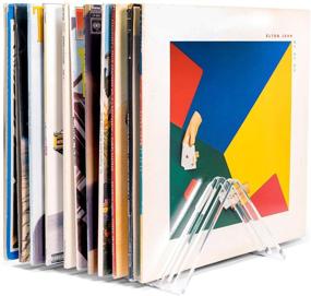 img 4 attached to 🎵 Hudson Hi-Fi Vyramid Vinyl Record Storage Record Holder for Albums - Vinyl Organizer Record Album Storage - Fits 7", 10", 12" Discs (78 RPM) - Acrylic Vinyl Storage Rack - Holds 12LPs - One Pack