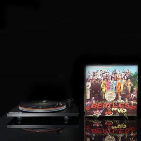 img 1 attached to 🎵 Hudson Hi-Fi Vyramid Vinyl Record Storage Record Holder for Albums - Vinyl Organizer Record Album Storage - Fits 7", 10", 12" Discs (78 RPM) - Acrylic Vinyl Storage Rack - Holds 12LPs - One Pack