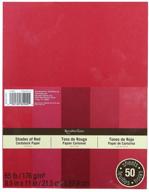 📎 vibrant red cardstock: 5 shades, 50 sheets, 8.5x11 - recollections logo