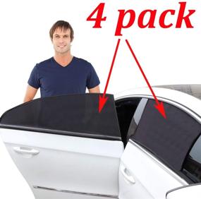 img 4 attached to 🚗 Kribin 4 Pack Car Window Shade: Ultimate Sun Protection for Baby - Front and Back Window Sun Shades with UV Rays Shielding