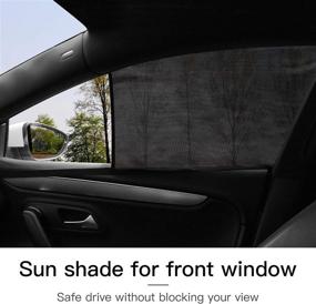 img 2 attached to 🚗 Kribin 4 Pack Car Window Shade: Ultimate Sun Protection for Baby - Front and Back Window Sun Shades with UV Rays Shielding