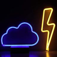 neon lights warm white lightning bolt blue cloud neon signs for kids&#39 logo