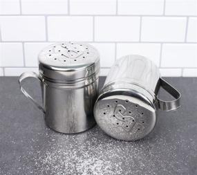 img 2 attached to 🧂 RSVP Endurance 18/8 Stainless Steel Stove Top Salt and Pepper Shakers, 10 oz. (.3L)