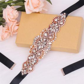 img 1 attached to Tendaisy Rhinestone Wedding Crystal Silver Black Women's Accessories in Belts