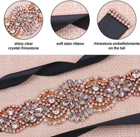 img 2 attached to Tendaisy Rhinestone Wedding Crystal Silver Black Women's Accessories in Belts