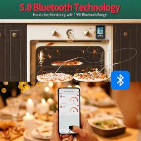 img 3 attached to 🥩 Diivoo Bluetooth Meat Thermometer: Wireless Dual Probe, Cook Timer & App Alert