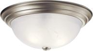 kichler 8110ni flush mount 3-light fixture in brushed nickel logo