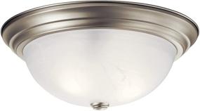 img 4 attached to Kichler 8110NI Flush Mount 3-Light Fixture in Brushed Nickel