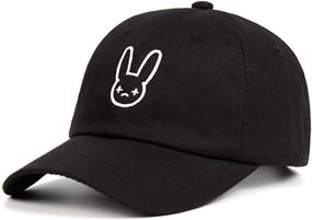 img 2 attached to 🧢 KDAND Bad Bunny Dad Hat: Premium 100% Cotton Embroidered Baseball Cap - Unisex Hip Hop Concert Hat