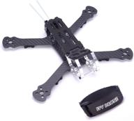 high-performance fpv drone frame: 230mm carbon 🚀 fiber quadcopter with 4mm arms and lipo battery strap logo