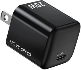 img 4 attached to Быстрый зарядка USB C мощностью 20 Вт - MOVESPEED PD настенное зарядное устройство для iPhone 13/12/11, Galaxy/Note, Pixel, iPad Pro