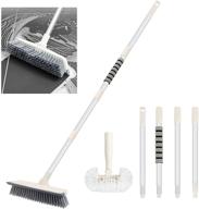 abealv 2-in-1 floor scrub brush with adjustable long handle - perfect for window squeegeeing, bathroom and patio cleaning logo
