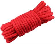 🔴 10m multi-function soft cotton rope - natural durable long rope in vibrant red (red red) logo