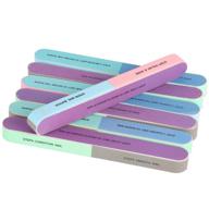12-pack of washable emery board nail files and buffers - 7 steps for professional nail buffering, ideal for acrylic nails logo