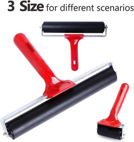 img 3 attached to 🔧 Durable UCEC Rubber Rollers for Crafting, Printing, and Gluing - Set of 3 (2.4”, 5.9”, 7.9”)