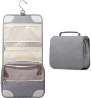 👝 vorspack grey hanging toiletry bag - large travel cosmetic bag with swivel hook for women logo