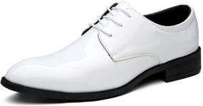 img 4 attached to Zzhap Pointed Toe Tuxedo Casual Loafer Shoes for Men - Perfect for Slip-Ons and Loafers