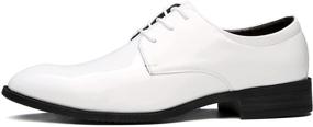 img 3 attached to Zzhap Pointed Toe Tuxedo Casual Loafer Shoes for Men - Perfect for Slip-Ons and Loafers