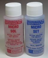 enhance your decal application: micro scale micro sol 102 + micro set 101 package decal setting solution logo