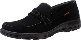 img 4 attached to 👞 ELANROMAN Superior Moccasin Loafers: Stylish Leather Men's Shoes & Slip-Ons