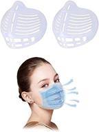enhanced breathing space with 3d silicone mask bracket - reusable translucent inner support for face coverings (2a, white) for men and women логотип