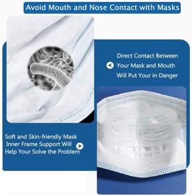 img 3 attached to Enhanced Breathing Space with 3D Silicone Mask Bracket - Reusable Translucent Inner Support for Face Coverings (2A, White) for Men and Women