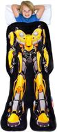 🐝 transformers blankie tails bumblebee: double sided super soft and cozy wearable blanket for kids logo