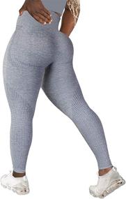 img 4 attached to Vaslanda Seamless Leggings Workout Stretch Sports & Fitness