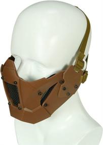 img 3 attached to ATAIRSOFT Airsoft Tactical Half Face Mesh Mask for Fast Helmet Rail - Ideal for Hunting, Paintball, CS Game, and BB Gun Shooting