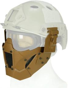 img 2 attached to ATAIRSOFT Airsoft Tactical Half Face Mesh Mask for Fast Helmet Rail - Ideal for Hunting, Paintball, CS Game, and BB Gun Shooting