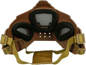 img 1 attached to ATAIRSOFT Airsoft Tactical Half Face Mesh Mask for Fast Helmet Rail - Ideal for Hunting, Paintball, CS Game, and BB Gun Shooting