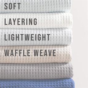 img 1 attached to 🔥 Premium Full/Queen Dark Grey Thermal Blanket: 100% Cotton Waffle Weave, Super Soft for Layering in Any Season - Mikala Collection