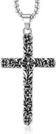 gospelle necklace silvery carving stainless logo