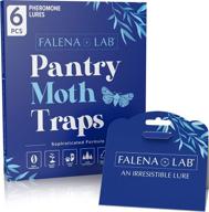 falena lab pantry moth trap 6 pack - non-toxic pheromone moth traps - effective food and cupboard moth catcher for your kitchen - sticky glue traps for safe pantry moth control логотип