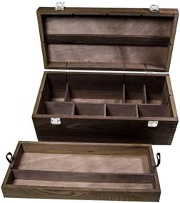 img 4 attached to 🎨 KINGART 724 Espresso Wooden Artist Supply Chest - Optimal Size for Artists