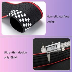 img 1 attached to 🚗 GZRUICA Rear Bumper Protector Guard Trunk Rubber Protection Strip – Scratch Resistant Car Accessory for SUV with Universal Black Sports Checkered Design, Full 3M Tape Included – Pack of 1