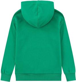 img 3 attached to 🧥 ALAVIKING Kids Soft Brushed Fleece Hooded Sweatshirt: Active and Warm Pullover Hoodie for Boys and Girls 3-12 Years