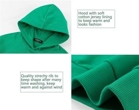 img 1 attached to 🧥 ALAVIKING Kids Soft Brushed Fleece Hooded Sweatshirt: Active and Warm Pullover Hoodie for Boys and Girls 3-12 Years