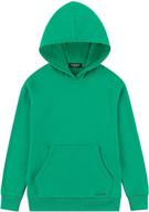 🧥 alaviking kids soft brushed fleece hooded sweatshirt: active and warm pullover hoodie for boys and girls 3-12 years logo