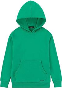 img 4 attached to 🧥 ALAVIKING Kids Soft Brushed Fleece Hooded Sweatshirt: Active and Warm Pullover Hoodie for Boys and Girls 3-12 Years