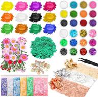 🎨 complete resin supplies and accessories kit for beginners: gikasa 84pcs resin decoration jewelry making kit with glitters, flowers, pigments, foil flakes, gear, mylar flakes and tweezer logo