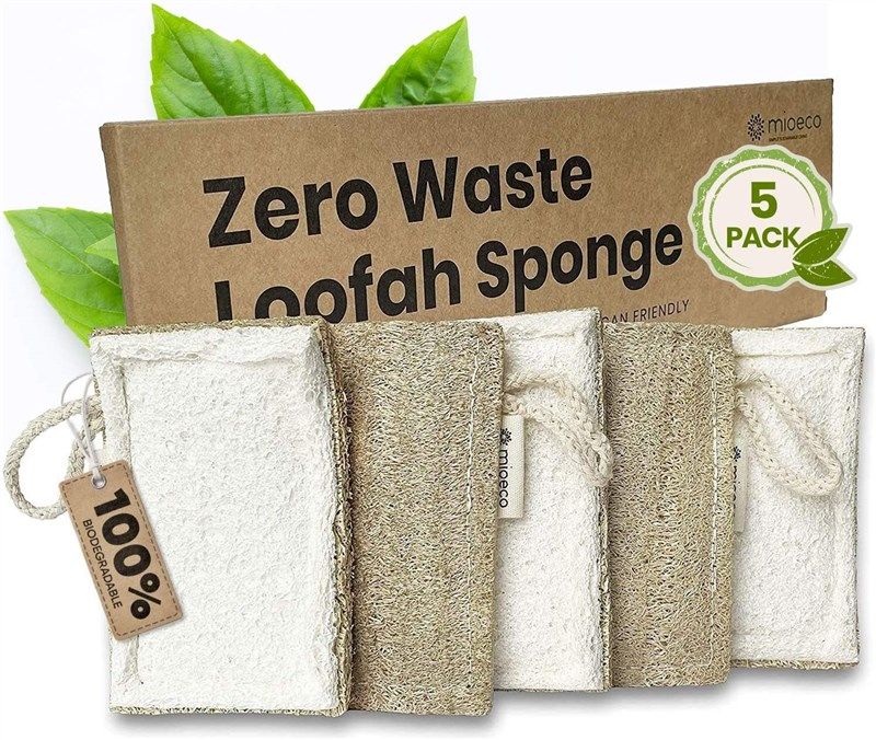 natural loofah dish sponge biodegradable 标志