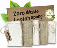 plant-based loofah dish sponge set - eco-friendly & durable 🌱 for scrubbing - biodegradable, compostable, vegan kitchen sponge - 5 pack logo