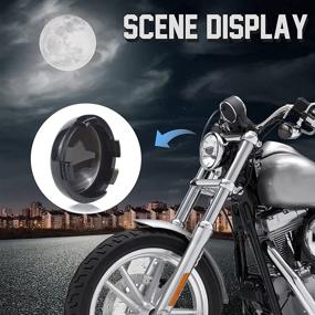 img 1 attached to 🏍️ Enhance Your Harley's Look with NTHREEAUTO Black Bullet Turn Signal Light Lens Cover - Front and Rear Lenses for Sportster, Dyna, Street Glide, Road King, Softail, Iron 883