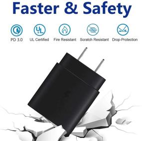 img 1 attached to ⚡️ Super Fast Type C Charger Kit: PD 25W Fast Charger + USB C to USB C Cable for Samsung Galaxy S21/S20/Note 20