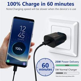 img 2 attached to ⚡️ Super Fast Type C Charger Kit: PD 25W Fast Charger + USB C to USB C Cable for Samsung Galaxy S21/S20/Note 20