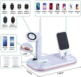 img 3 attached to 🔌 Lxtopdk 4-в-1 Зарядная станция для Apple Watch Charger, iPhone, iPad, AirPods Pro - Белый