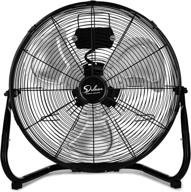 🌪️ 18 inch 3-speed high velocity heavy duty metal industrial floor fans - oscillating, quiet for home commercial, residential, greenhouse use - outdoor/indoor, black логотип