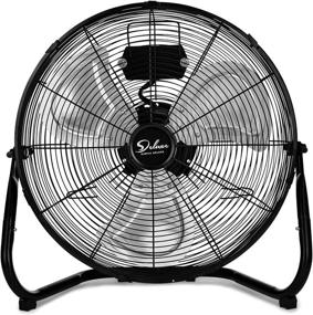 img 4 attached to 🌪️ 18 Inch 3-Speed High Velocity Heavy Duty Metal Industrial Floor Fans - Oscillating, Quiet for Home Commercial, Residential, Greenhouse Use - Outdoor/Indoor, Black