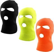 🧣 ultimate warmth and comfort: wxj13 3 colors 3-hole full face cover soft winter balaclava ski mask for men and women - ideal for outdoor sports logo